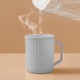 thumbnail image 4 of Xihbxyly Vaso para Enjuague Bucal, Color Liso con Rayas Verticales, Gran Capacidad, Plástico Resistente, Mango Ergonómico, Fácil de Limpiar, Artículos Esenciales para El Baño, 300-400 Ml, Gris, Blanc, 4 of 6
