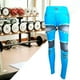 thumbnail image 5 of Leggings con estampado de jeans Legging elástico de cintura alta Pantalones delgados transpirables (azul L), 5 of 8