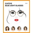 thumbnail image 4 of Cyxus Blue Light Glasses For Women Light Blue Light Blocking Eyeglasses Round Cat Eyes Computer Eyewear Anti Eye Strain Glasses （Leopard）, 4 of 11
