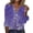 Purple, variant on Womens Tops Short Sleeve Summer Tops Seven Split Sleeve Vintage Floral Shirt Big Size Ruffle Sleeve V Neck T Shirt Fashion Shirt Fashion Clothes Blouses Dressy Casual Women