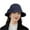 03Navy, variant on Women Polyester Church Cloche Flapper Hat Lady Bucket Winter Flower Cap White One Size