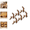 6 pcs#034, variant on Glow Deer LED Reindeer for Wall Decoration, 8 Pack Rustic Wood Look Battery Powered Deer Lighting, Christmas Wall Decor, Christmas Decorations Indoor for Staircase & Front Door Wall Layout-6pcs