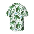 thumbnail image 2 of Wukai Cartoon Turtle Men's Casual Short-Sleeve Button Down Shirt - Lightweight Summer Dress Shirt for Daily Wear-Large, 2 of 7