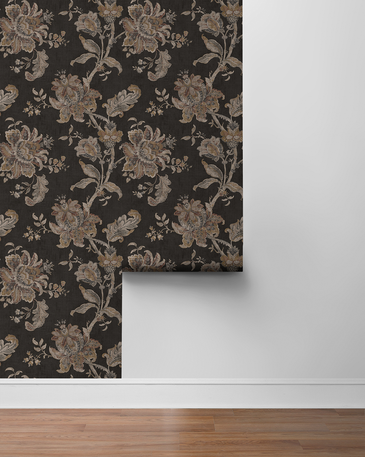 NextWall Ironwork & Russett Anelda Jacobean Peel and Stick Wallpaper - 20.5 in. W x 18 ft. L Roll