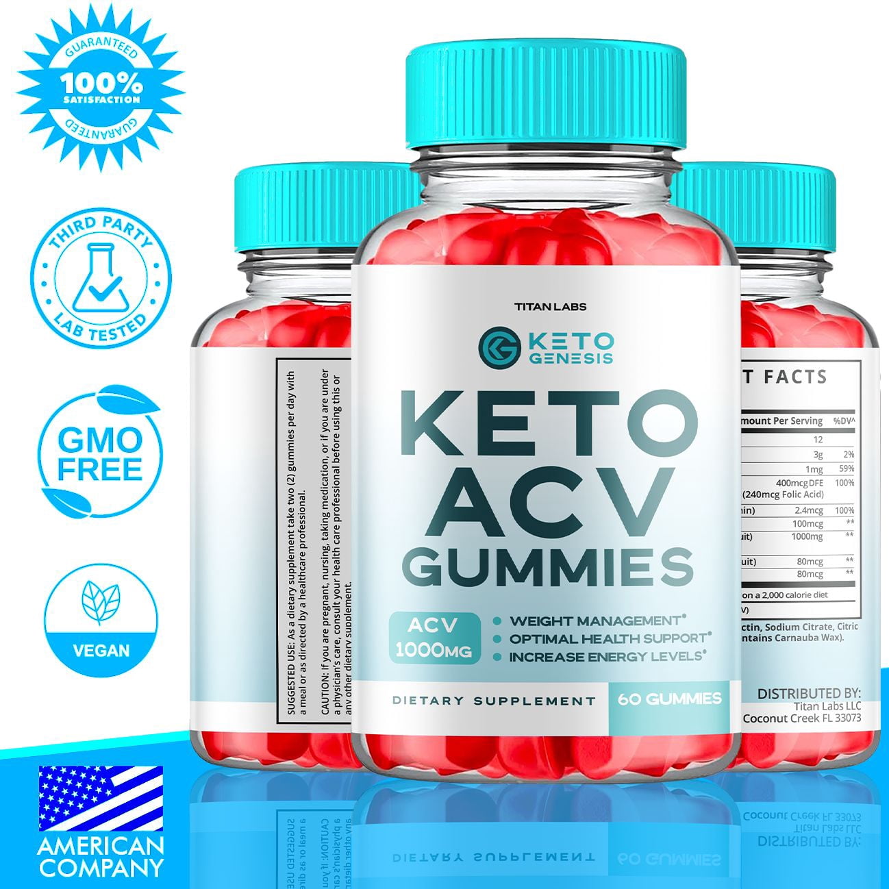 (2 Pack) Keto Genesis Keto ACV Gummies - Apple Cider Vinegar Supplement for Weight Loss - Energy & Focus Boosting Dietary Supplements for Weight Management & Metabolism - Fat Burn - 120 Gummies