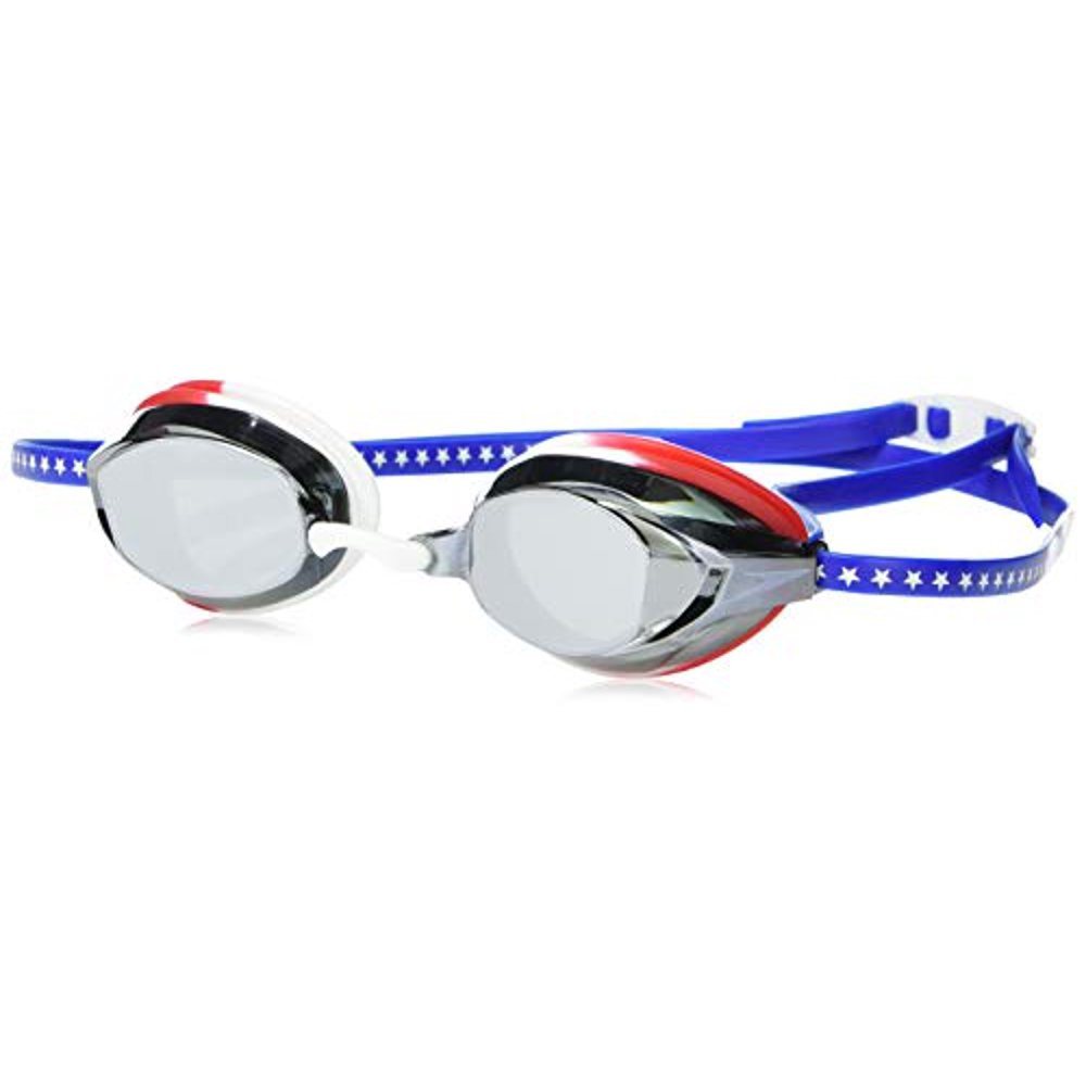 Speedo UnisexAdult Swim Goggles Vanquisher Extended View Mirrored Red