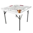 thumbnail image 5 of Bene Casa Foldable Domino Table with Built-In Drink Holders, 38” x 38”, White, 5 of 9