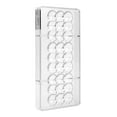 thumbnail image 3 of Greyas CM 3827 Clear Polycarbonate Chocolate Mold Candy Mould with 3 Connected-Bump Cavities, Each 80mm x 80mm x 14mm High, 3 of 4