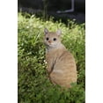 thumbnail image 1 of Estatua de jardín Hi-Line Gift Ginger Cat de poliresina naranja, 1 of 7