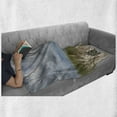 thumbnail image 6 of Massachusetts Soft Flannel Fleece Blanket, Cape Cod Coastline Maritime Vacation Spot with Cloudy Weather Atlantic, Cozy Plush for Indoor and Outdoor Use, 70" x 90", Grey Beige Green, by Ambesonne, 6 of 6