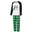 thumbnail image 3 of Family Matching Christmas Pajamas, Romper/Letter Print Long Sleeve Tops and Plaid Pants Loungewear Set, 3 of 10