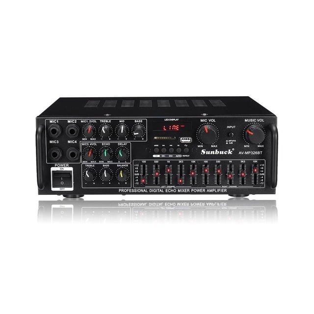 2 Channel Home Bluetooth Amplifiers Home Car Audio Stereo Subwoofer Amplifier Power Audio Amplifier Audio USB SD With Remote ,Bluetooth 5.0