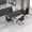 Black Top table with 4 Silver leg Black Chairs, variant on Sumdeal Dining Table Set for 4,Dining Room Table Set 63" Faux White Top Marble Dining Table with 4 Silver leg Black Chairs, Kitchen Dining Table and Chairs Set of 4, Modern Dining Set for Dinner