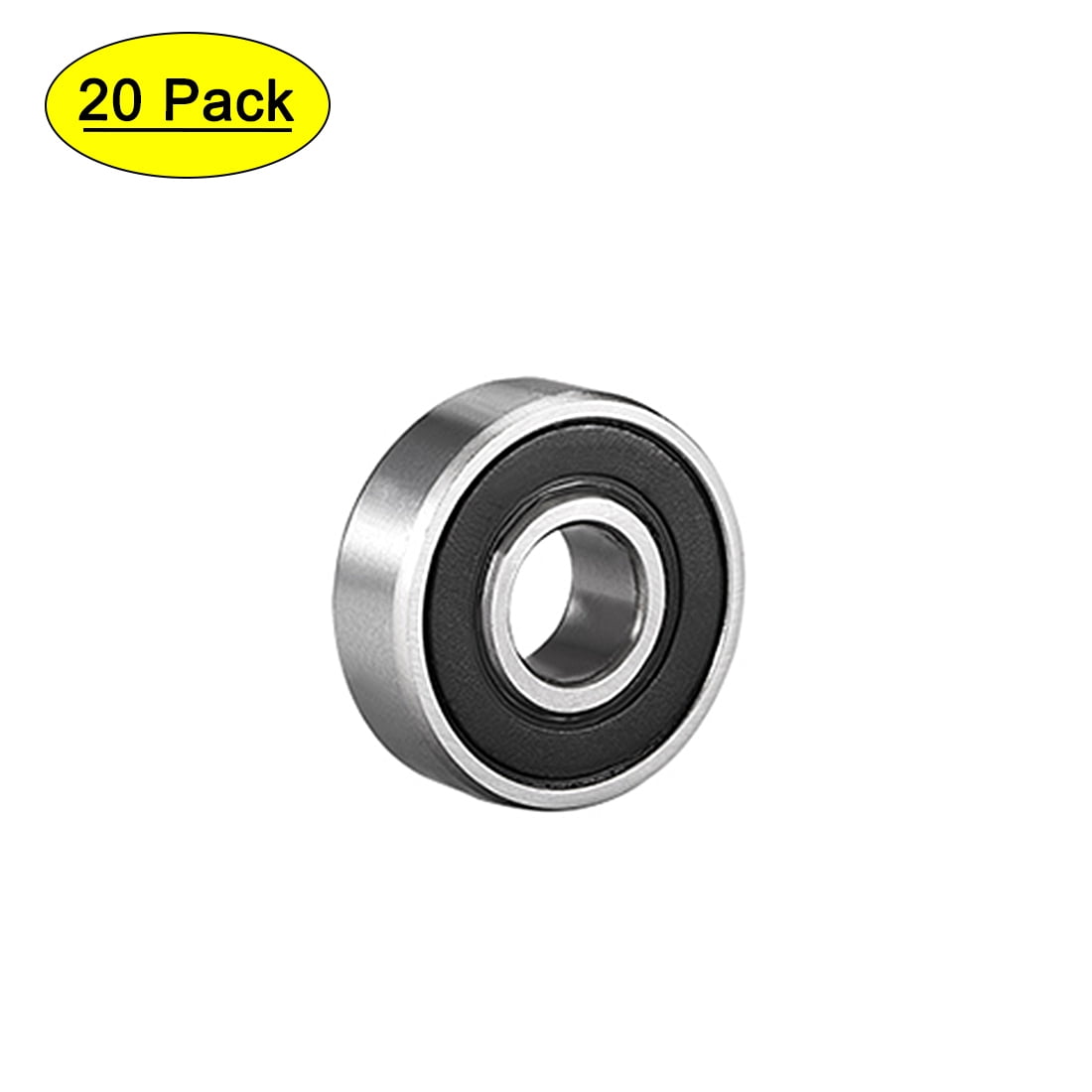uxcell 608-2RS Deep Groove Ball Bearing 8x22x7mm Double Sealed Chrome Steel Bearings 2-Pack
