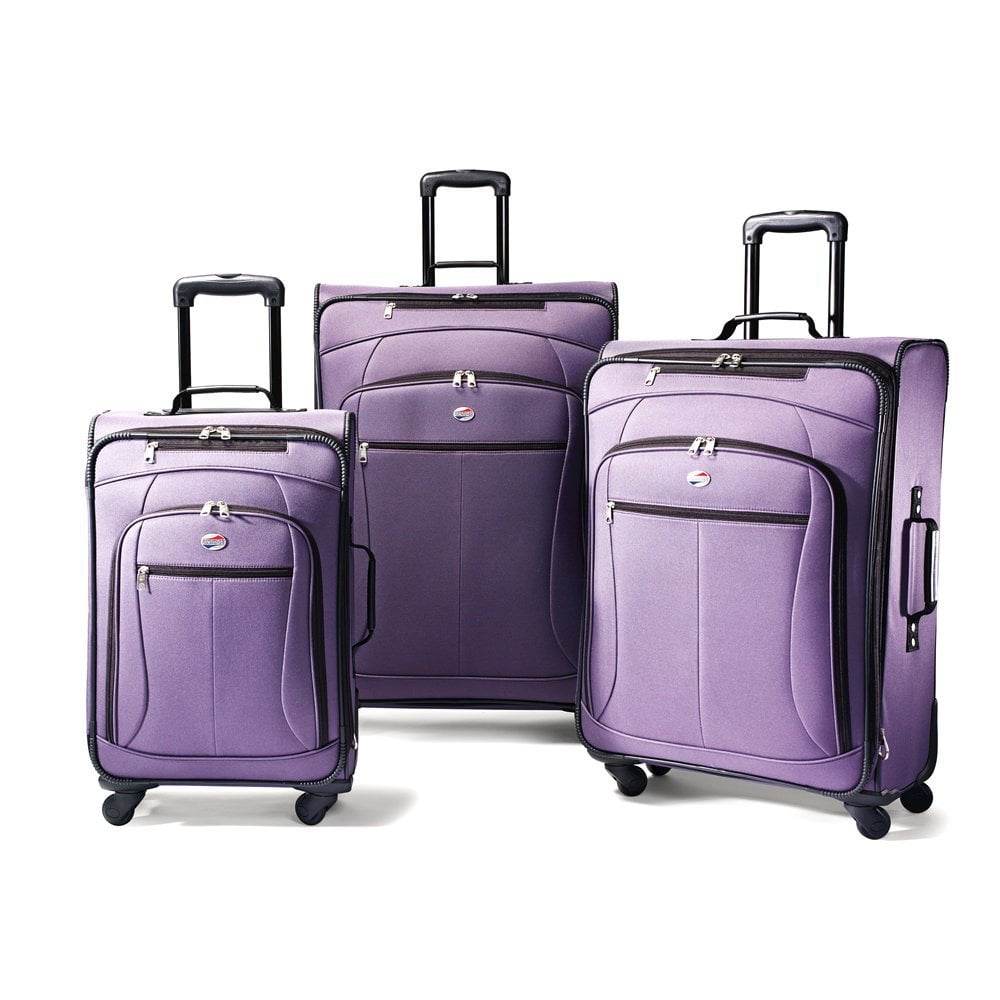american tourister purple luggage