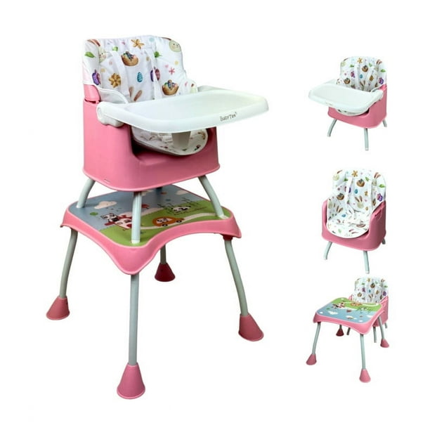 Silla Alta The Baby Shop The Baby Shop con Bandeja y Cinturón de 5 puntos Rosa
