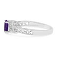 thumbnail image 4 of 10k White Gold Oval Amethyst And Diamond Ring, 4 of 6