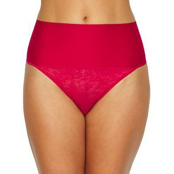 Maidenform Womens Shaping Thong with Cool Comfort, 2XL, Scarlet Berry