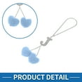 thumbnail image 5 of Unique Bargains 1 Pcs Metal Rhinestone Faux Diamond Car Rear View Mirror Pendant Accessories Car Hanging Ornament Blue, 5 of 6