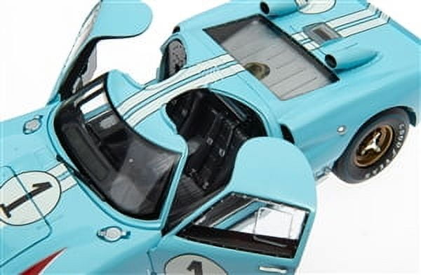 1966 Ford GT 40 MK II RHD (Right Hand Drive) #1 Light Blue Miles - Hulme Le Mans 1/18 Diecast Model Car by Shelby Collectibles