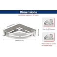 thumbnail image 2 of Bathroom Shower Caddy 2 Pack, No Drill 304 Stainless Steel Shower Organizer with 2 Hooks (Corner Shelf, Brushed Nickel), 2 of 6