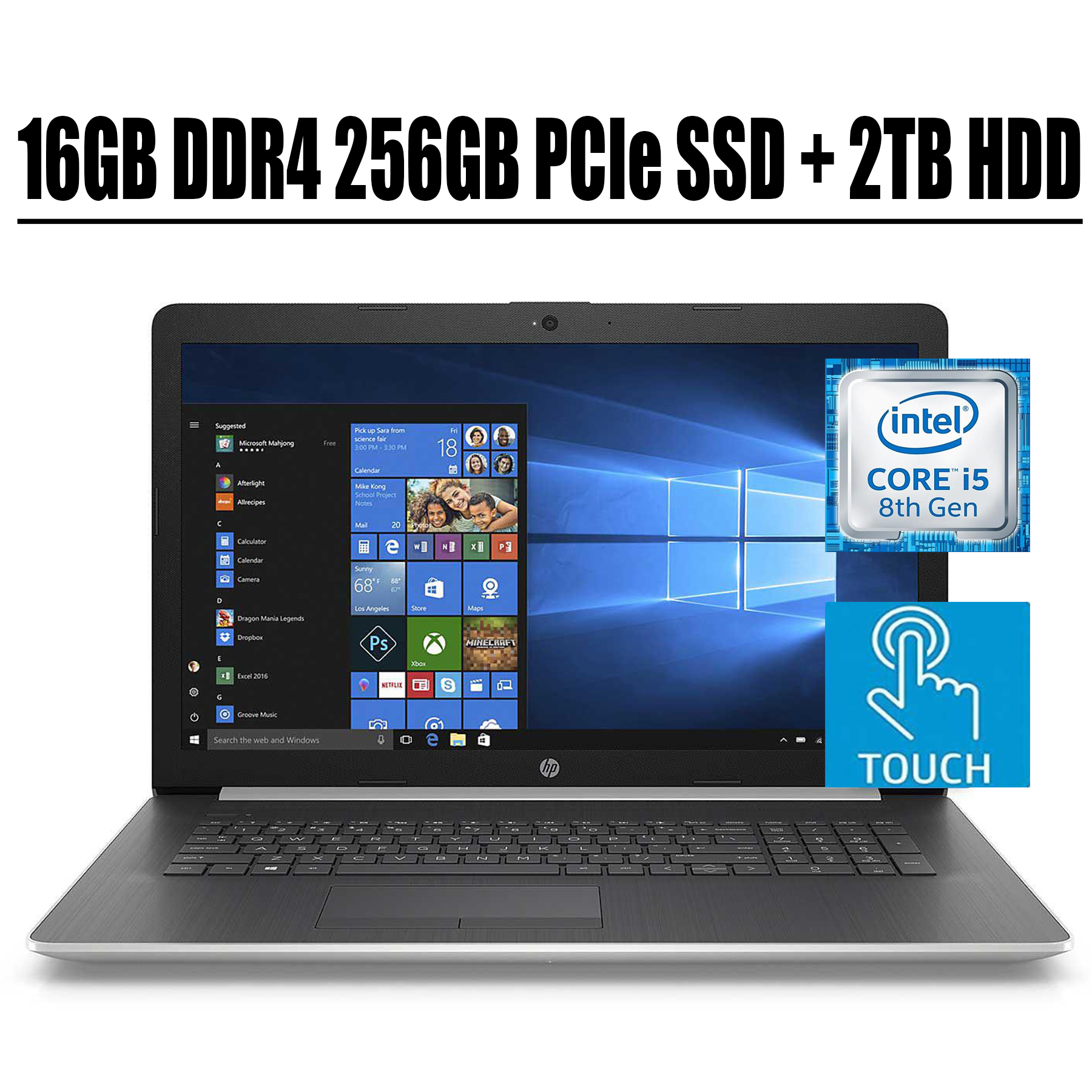 2020 Flagship HP 17 Newest Laptop Computer I 17.3 inch HD+ Touchscreen