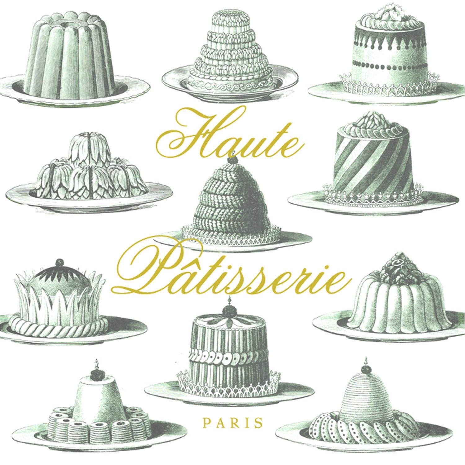 7787 PPD Paper Beverage Napkin, 5 by 5Inch, Haute Patisserie, Package