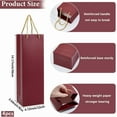 thumbnail image 2 of Paper Gift Tote Bags Wine Package Supplies Rectangle Dark Red 12x9x36cm, 2 of 9