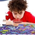 thumbnail image 5 of maskred Kids House Space Exploration Jigsaw Puzzles Children's Cartoon Paper Toy with Magnifying Glass Red, 5 of 5