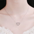 thumbnail image 4 of Colgante de plata de ley chapado en oro pt950 con forma de amor, collar de marea para mujer, accesorios colgantes, 4 of 5