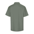 thumbnail image 4 of QHFBli Mens Short Sleeve Dress Shirts Solid Color Regular Fit Shirt Casual Button Down Business Shirts with Pocket, 4 of 7