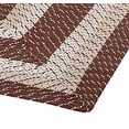 thumbnail image 5 of Better Trends 24"x 48"x 48" L-Shape Braided Rug 100% Polypropylene Durable and Stain Resistant Reversible Indoor Area Utility Rug, Country Stripe Collection - Brown Stripe, 5 of 5