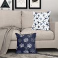 thumbnail image 6 of Nautical Coastal Pillow Covers 18x18 Inch Set of 2 Navy Blue Sea Coral and Starfish Throw Pillows Square Linen Cushion Cover for Home Couch Sofa Patio Bedroom Livingroom, 6 of 6