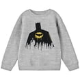 thumbnail image 4 of Batman Bruce Wayne Silhouette Youth Heather Gray Crew Neck Sweatshirt-Large, 4 of 5