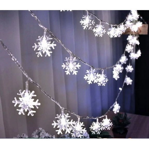 Snowflake Christmas Led Lights String Garland Christmas Decoration