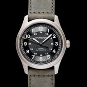 Hamilton Khaki Field Automatic Black Dial Titanium Mens Watch H70205830