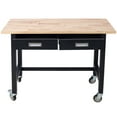 thumbnail image 6 of Work Bench, Workbench with Drawer Storage, Heavy Duty Bamboo Wood Work Table with Wheels for Garage Home Office, 6 of 7