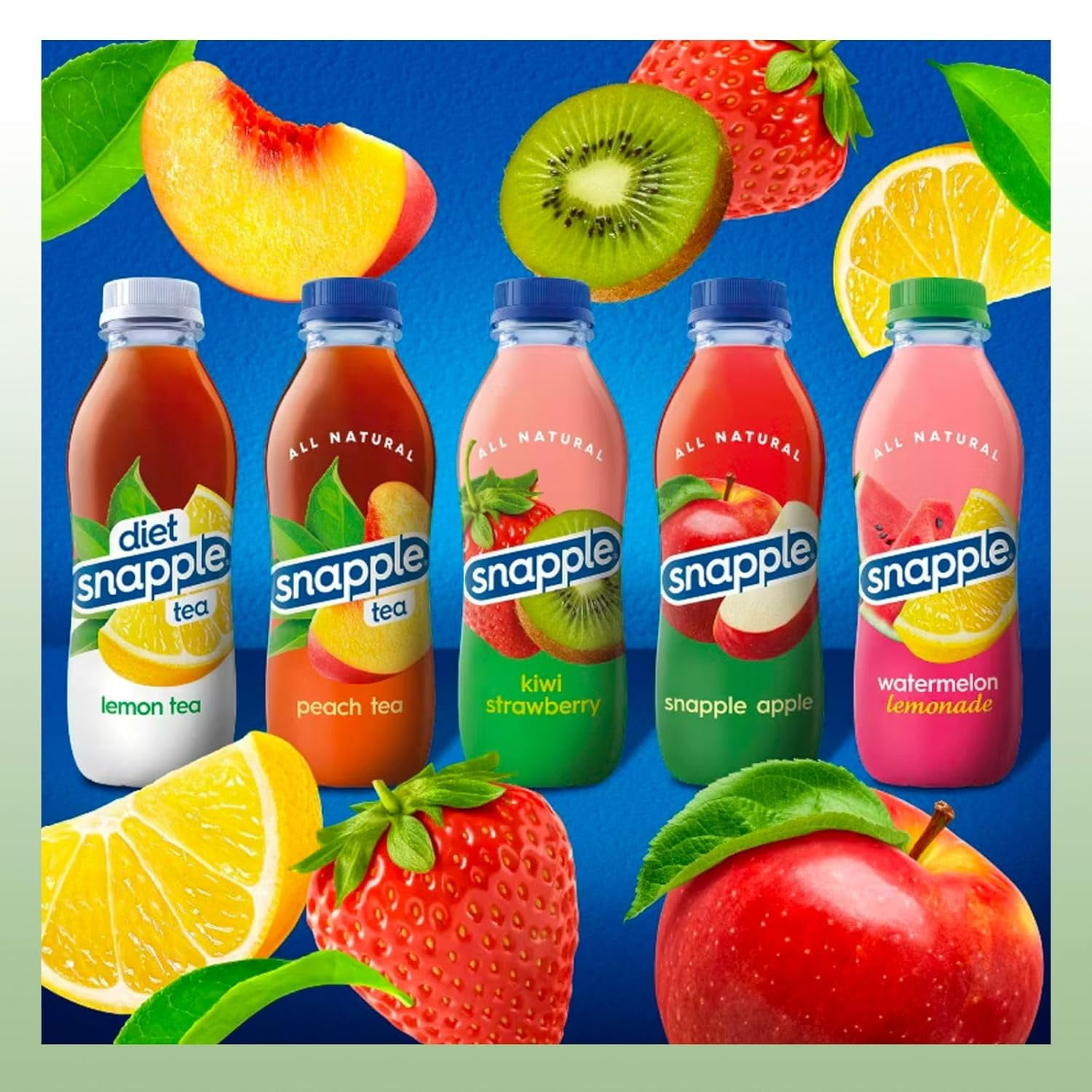 Snapple Variety Collection All Natural Fruit Juice Drink, 64 fl oz Plastic Bottles, 4-Pack