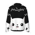 thumbnail image 3 of Daiia Cat Meow UPF 50+ Sun Protection Hoodie Jacket Lightweight Long Sleeve Sun Shirt for Women Men with Pocket Hiking Outdoor-XX-Large, 3 of 9