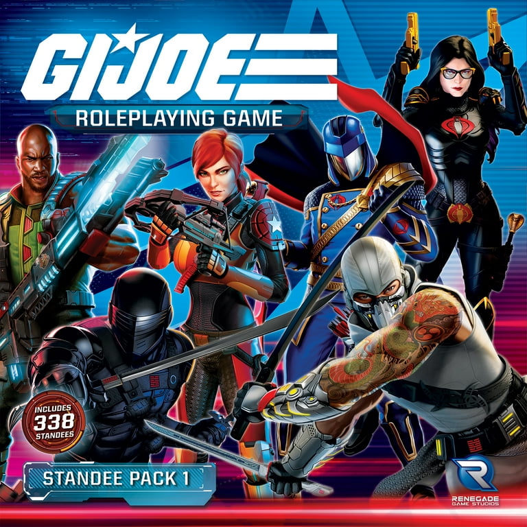 Renegade Game Studios: G.I. Joe Roleplaying Game - Standee Pack #1 - Accessory Pack for Base RPG Game, Includes 338 Standees & 35 Bases, Full Color Renegade Game Studios: G.I. Joe Roleplaying Game - Standee Pack #1 - Accessory Pack for Base RPG Game, Includes 338 Standees & 35 Bases, Full Color