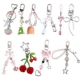 thumbnail image 2 of Llavero con colgante de estrella y corazón con lazo para teléfono Y2K, llavero Kawaii, cadena para teléfono, accesorio bonito para niñas y mujeres, joyería, 2 of 5