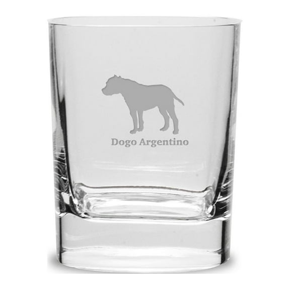 Dogo Argentino Luigi Bormioli 11.75 oz Square Round Double Old Fashion Glass
