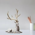 thumbnail image 5 of Creative Reindeer Ornaments Light Luxury Collectible Modern Deer Decoration for Living Room Window Xmas Gifts Furnishings Figurine Statue Sitting Coffee, 5 of 9