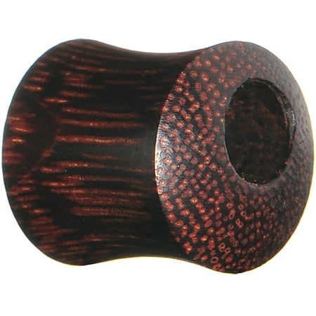 - 00 Gauge Tamarind Wood Offset Eyelet Saddle Plug