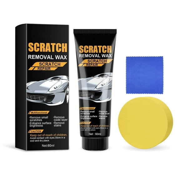 HomeKingdee Car Scratch Repair Cream with 9H Ceramic Coating - 60ml Auto Paint Scratch Remover Polishing Compound for Cars, Wheels, Metal, Plastic, Rubber & Leather Surfaces