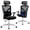 Black - Chrome Base, variant on JustSmart Ergonomic Mesh Office Chair, Adjustable Height & Armrests, Comfort Padded Seat - Black