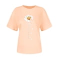 thumbnail image 5 of Enjoytime Valentine's Shirts for Women Lover Heart Graphic Round Neck Short Sleeve Tops Trendy Fashion Blouse Plus Size Clothing Beige L, 5 of 7