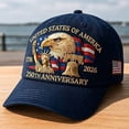 thumbnail image 2 of United States 250th Anniversary Hat,Eagle & Liberty Breathable & Lightweight Comfort & Unisex Fit,Embroidery Hat for Men Women, 2 of 5