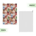 thumbnail image 2 of Easygdp Gnomes Books Tea Cups Golf Towel 24x16in for Men and Women with Carabiner Clip for Easy Attachment, 2 of 8