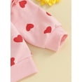 thumbnail image 6 of Toddler Girls Sweatshirts Valentine's Day Heart Print Crew Neck Long Sleeve Pullovers, 6 of 8